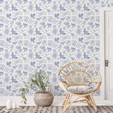 Pretty birds and botanical imagery removable wallpaper