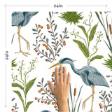 Blue Bird Animal Peel and Stick Removable Wallpaper