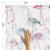 Red and Purple Bird Animal Removable Wallpaper 0143| Walls By Me
