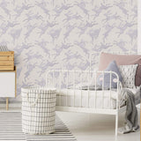 Purple Bunnies Animal Peel and Stick Removable Wallpaper