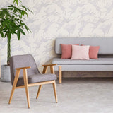 Purple Bunnies Animal Peel and Stick Removable Wallpaper