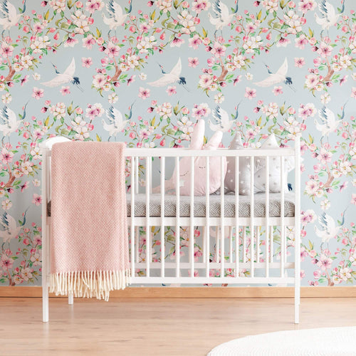 janapanese garden peel and stick wallpaper for bedroom