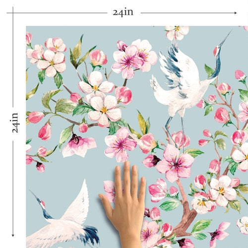 janapanese garden peel and stick wallpaper for bedroom