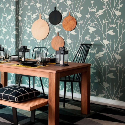 Grey Bird Animal Peel and Stick Removable Wallpaper