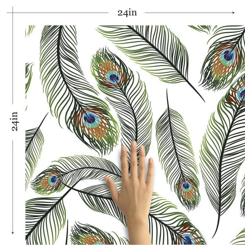 White and Turquoise Bird Animal Removable Wallpaper 2797| Walls By Me