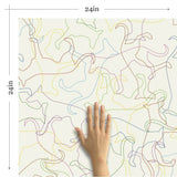 Off White Lines Animal Removable Wallpaper 4342| Walls By Me