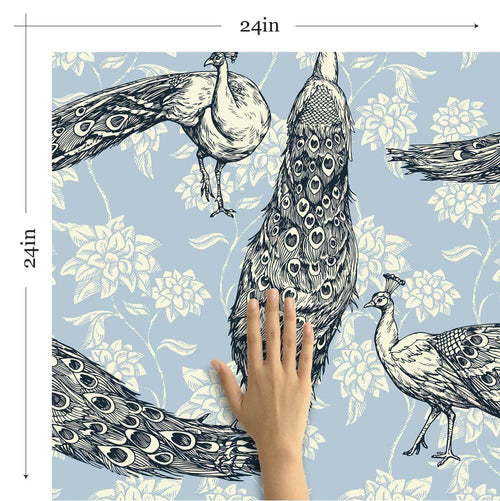 Blue Texture Animal Removable Wallpaper 8524| Walls By Me