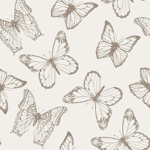 Wallpaper For Wall: Tan Butterfly Pattern | Walls By Me
