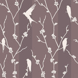 Lavender Floral Animal Removable Wallpaper 6931| Walls By Me