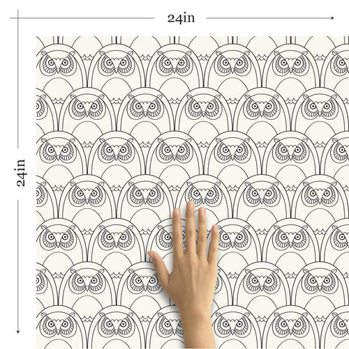 White Owl Animal Removable Wallpaper 6007| Walls By Me