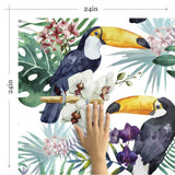 White and Purple Bird Animal Removable Wallpaper 2631| Walls By Me