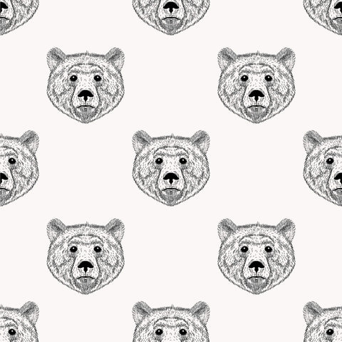 White Bear Animal Peel and Stick Removable Wallpaper
