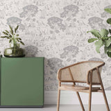 enchanted forest with lots of friendly animals removable wallpaper