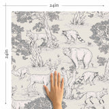 enchanted forest with lots of friendly animals removable wallpaper