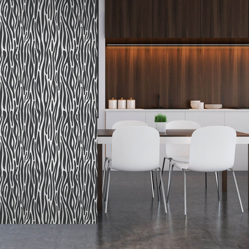Grey Animal Print Removable Wallpaper 2304| Walls By Me