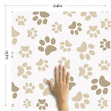 Beige and Tan Animal Children Peel and Stick Removable Wallpaper