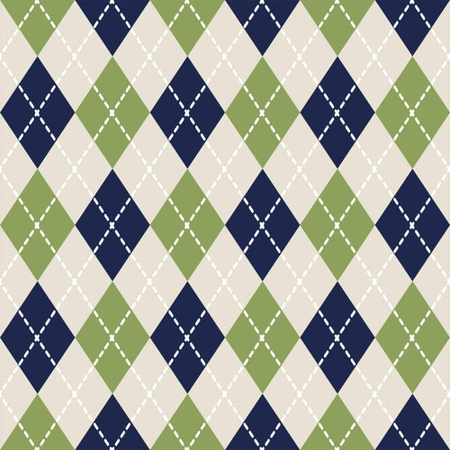 Blue and Green Geometric Peel and Stick Removable Wallpaper