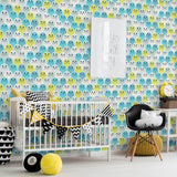 Teal Animals Baby Removable Wallpaper 6486| Walls By Me