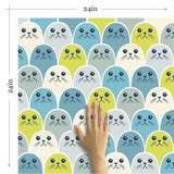 Teal Animals Baby Removable Wallpaper 6486| Walls By Me