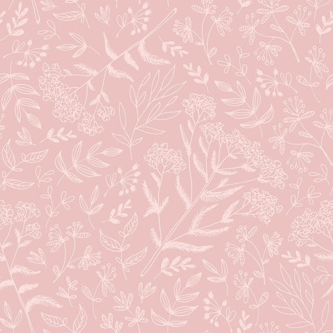 Pink Floral Baby Removable Wallpaper 2964| Walls By Me