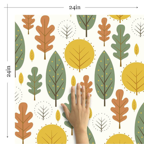 White and Green Forest Baby Removable Wallpaper 8496| Walls By Me