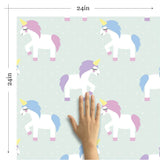 Neon Blue and Purple Fantasy Baby Removable Wallpaper 1454| Walls By Me