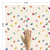 Violet and Orange Geometric Baby Peel and Stick Removable Wallpaper