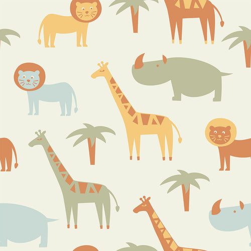 Wallpaper Sample for Kids Animal Theme Designer Selection 001