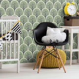 Green and Brown Forest Baby Removable Wallpaper 8984| Walls By Me
