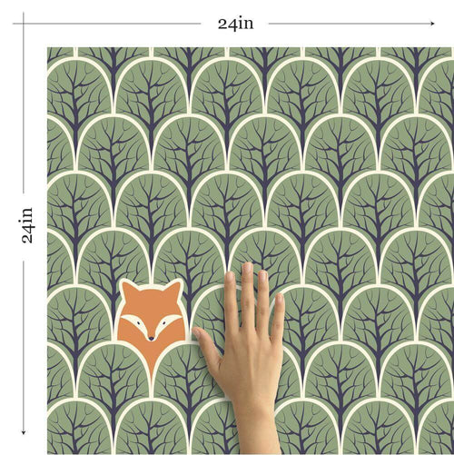 Green and Brown Forest Baby Removable Wallpaper 8984| Walls By Me