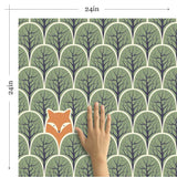 Green and Brown Forest Baby Removable Wallpaper 8984| Walls By Me