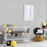 Charcoal Geometric Basic Removable Wallpaper 0814| Walls By Me