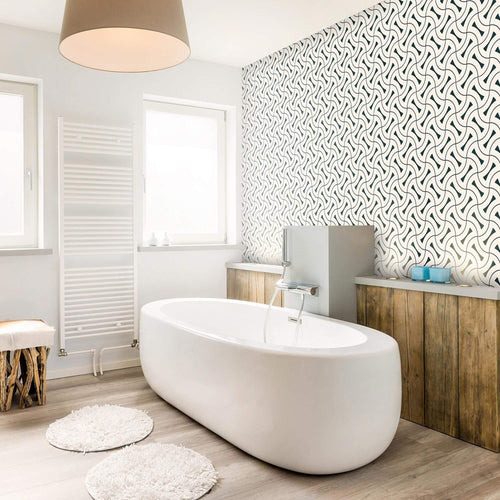 Charcoal Geometric Basic Removable Wallpaper 0814| Walls By Me