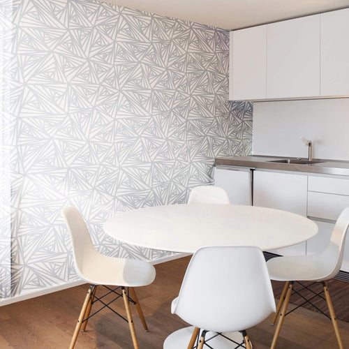 Grey Geometric Basic Peel and Stick Removable Wallpaper