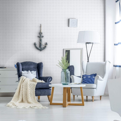 Silver Geometric Basic Removable Wallpaper 8838| Walls By Me