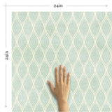 Green Geometric Basic Peel and Stick Removable Wallpaper