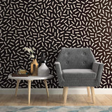 Black and White Lines Basic Removable Wallpaper 5744| Walls By Me