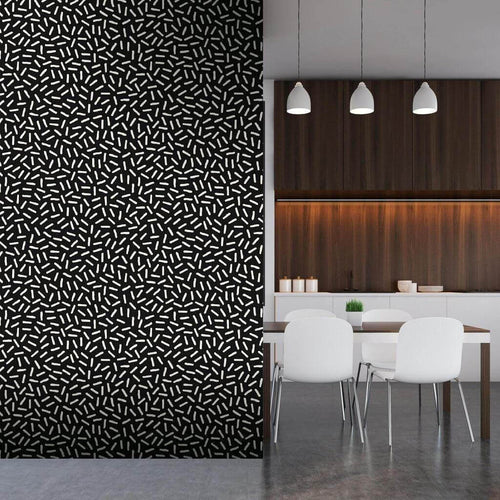 Black and White Lines Basic Removable Wallpaper 5744| Walls By Me