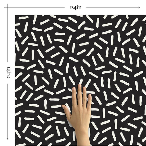 Black and White Lines Basic Removable Wallpaper 5744| Walls By Me
