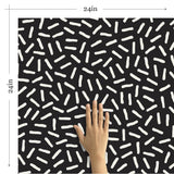 Black and White Lines Basic Removable Wallpaper 5744| Walls By Me