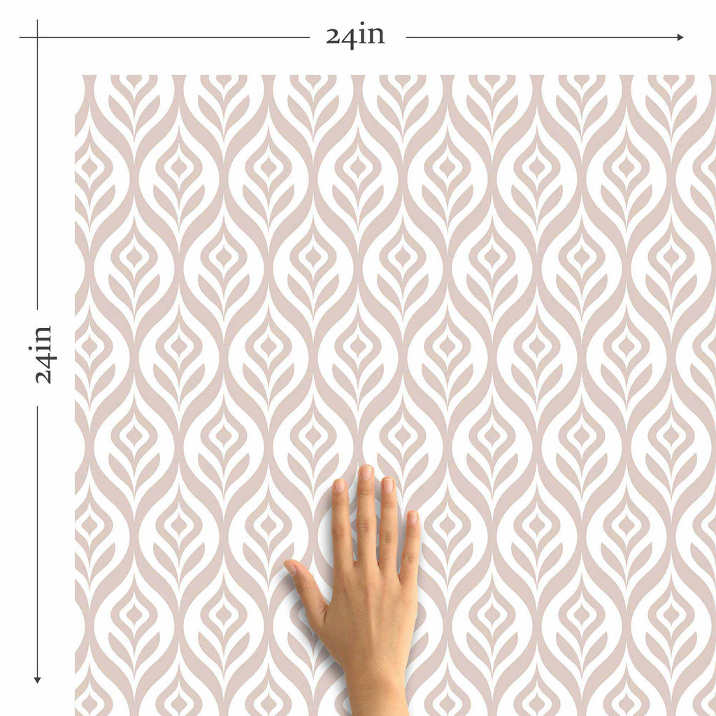 Beige Lattice Peel and Stick Removable Wallpaper 4092 | Walls by Me