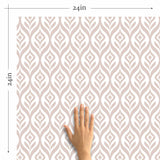 Beige Lattice Peel and Stick Removable Wallpaper
