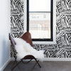 Black and White Textured Basic Peel and Stick Removable Wallpaper
