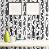 Black Deco Basic Peel and Stick Removable Wallpaper