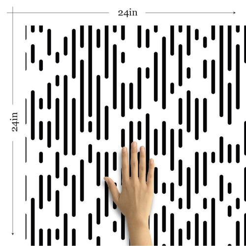 Black Deco Basic Peel and Stick Removable Wallpaper