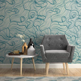 Blue Textured Basic Removable Wallpaper 5559| Walls By Me