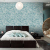 Blue Textured Basic Removable Wallpaper 5559| Walls By Me