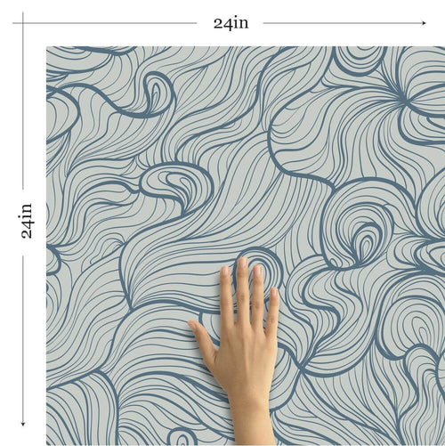 Blue Textured Basic Removable Wallpaper 5559| Walls By Me