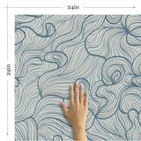 Blue Textured Basic Removable Wallpaper 5559| Walls By Me