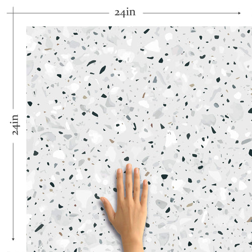 Simplicity laced with a suave edge often makes for a direct route to perfection. Case in point – this unique peel and stick wallpaper bearing a lovely terrazzo pattern in a grayscale palette. Position, remove and reposition it to your heart’s content, because it’s versatile enough to complement just about every design style and setting in your home!